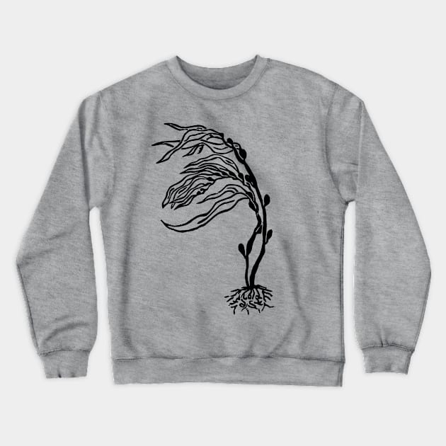 Hold Fast in Ocean Giant Kelp (Black Ink Version) Crewneck Sweatshirt by LaForma